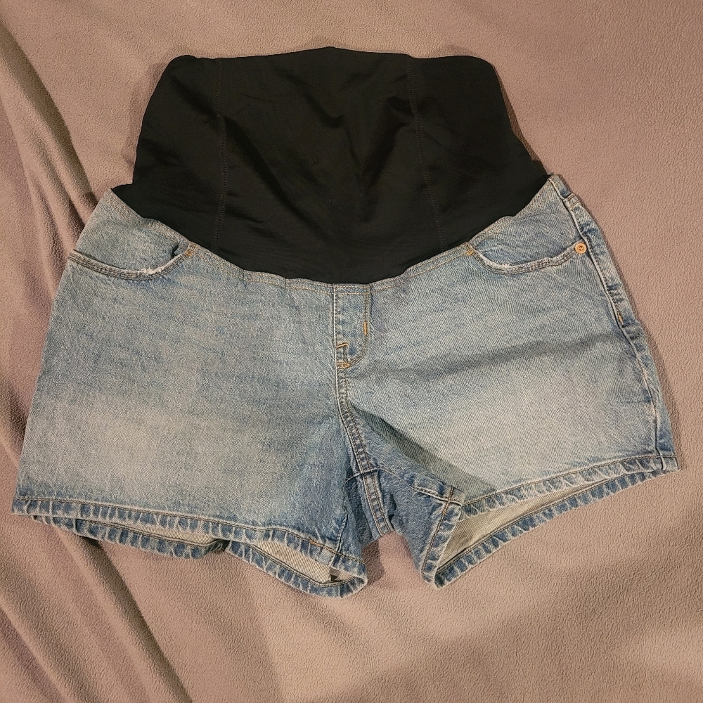 Women's Denim Maternity Shorts